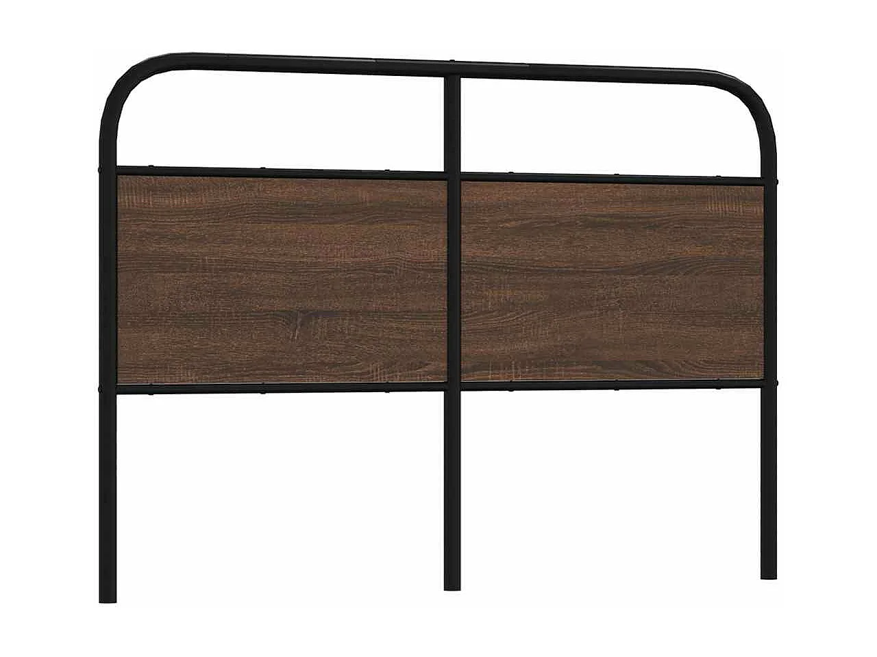 Tête de lit chêne marron 135 cm acier et bois d'ingénierie