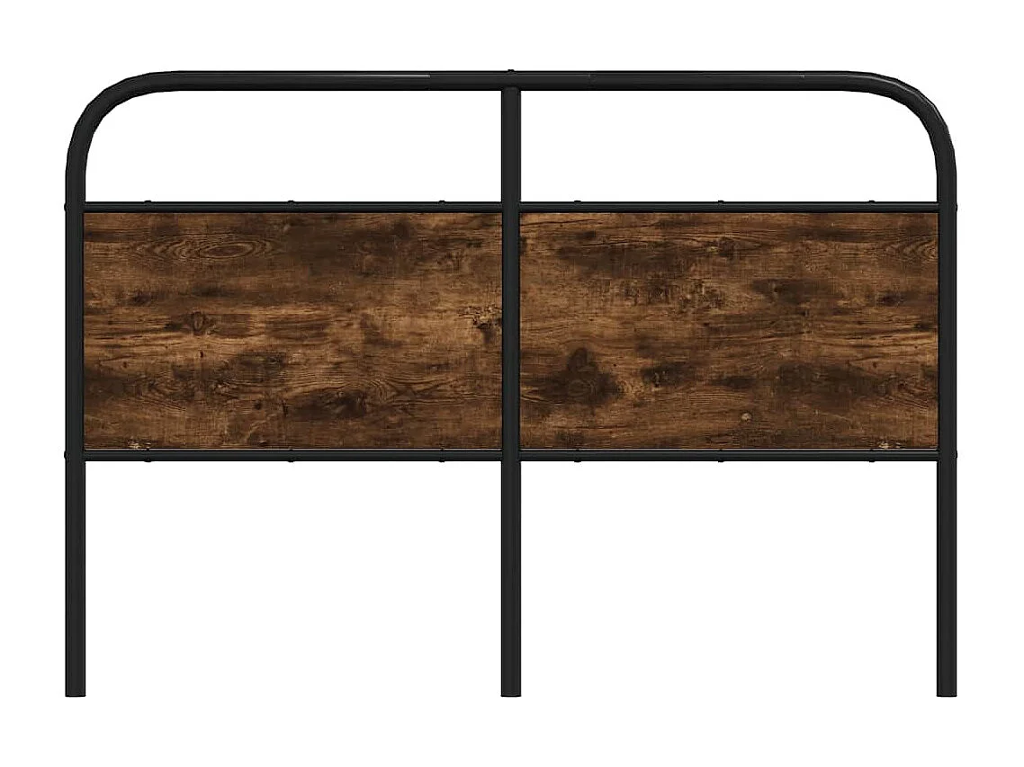 Tête de lit chêne fumé 140 cm acier et bois d'ingénierie