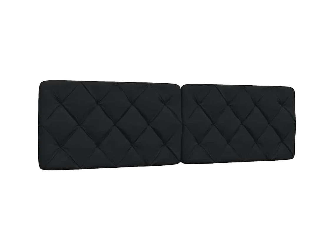 Coussin de tête de lit noir 180 cm tissu