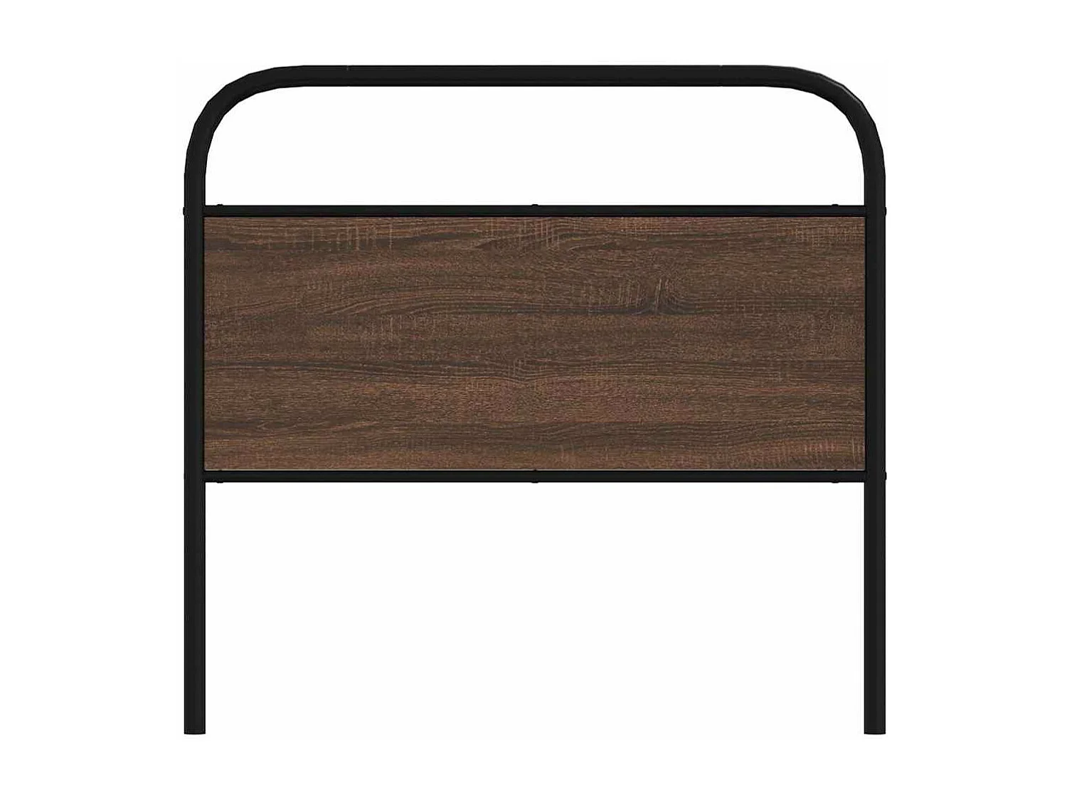 Tête de lit chêne marron 90 cm acier et bois d'ingénierie
