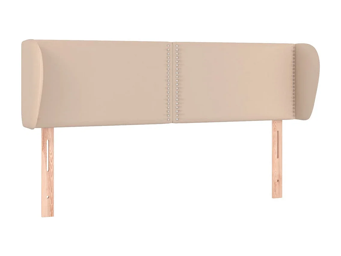 Kopfteil mit Ohren Cappuccino 147x23x78/88 cm Kunstleder