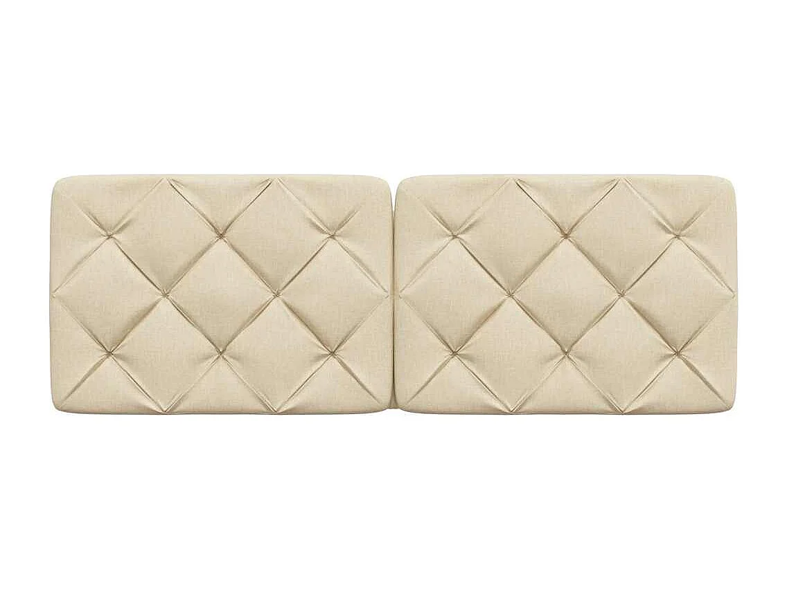 Coussin de tête de lit crème 140 cm tissu