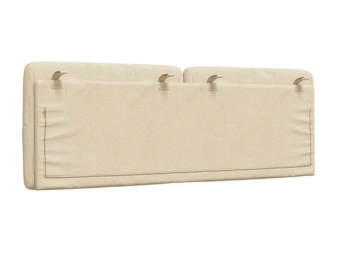 Coussin de tête de lit crème 140 cm tissu