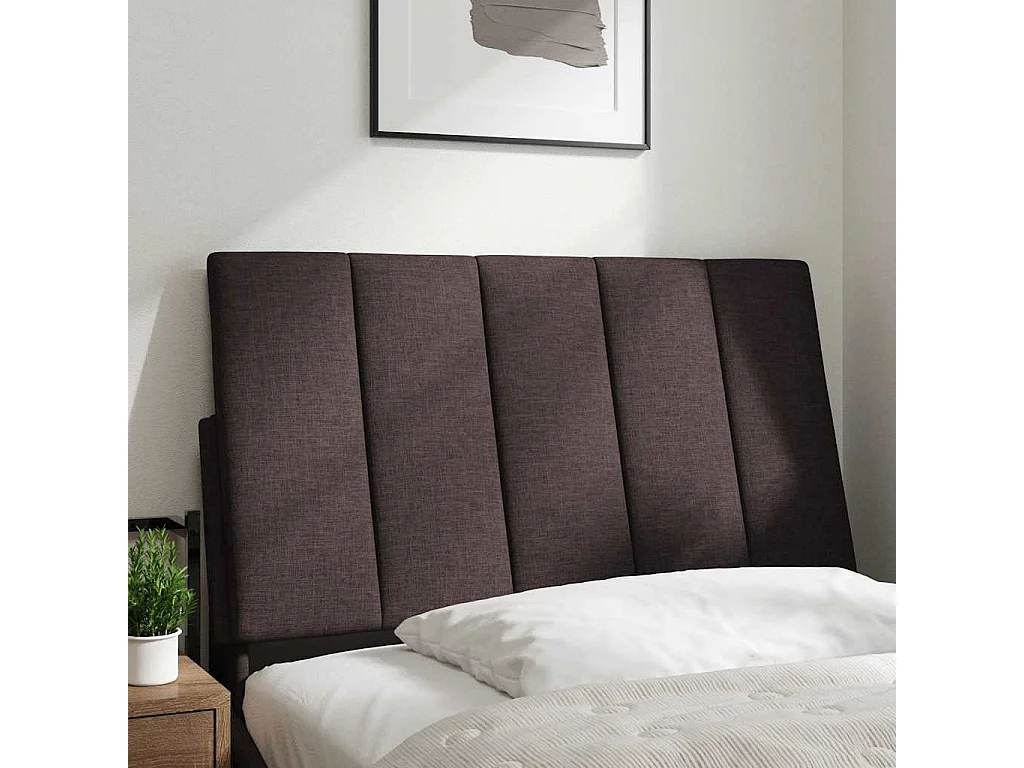 Cuscino testiera marrone scuro tessuto 80 cm