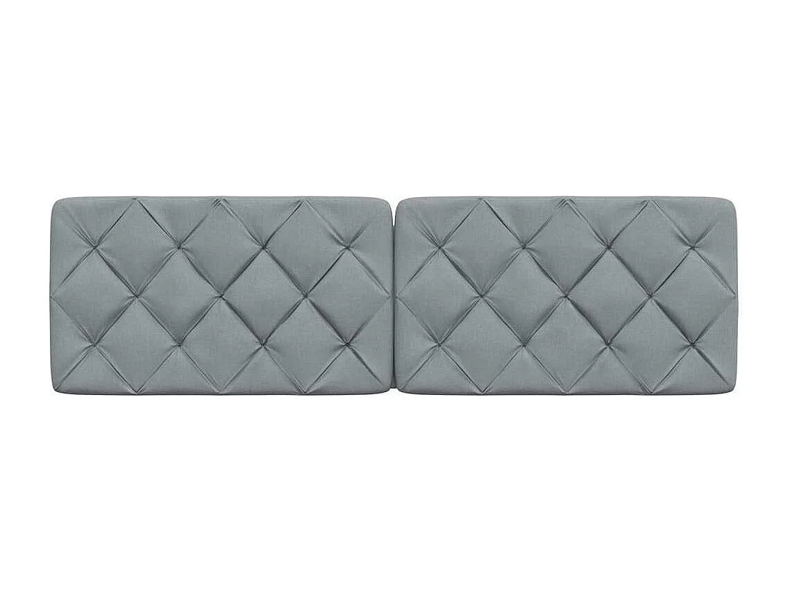 Cojín cabecero de cama tejido gris claro 160 cm