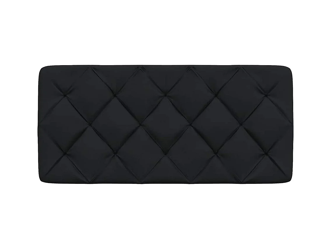 Cojín cabecero de cama negro tejido 100 cm