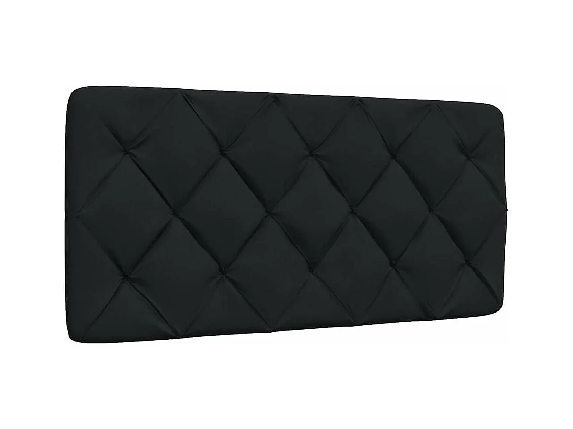 Coussin de tête de lit noir 100 cm tissu