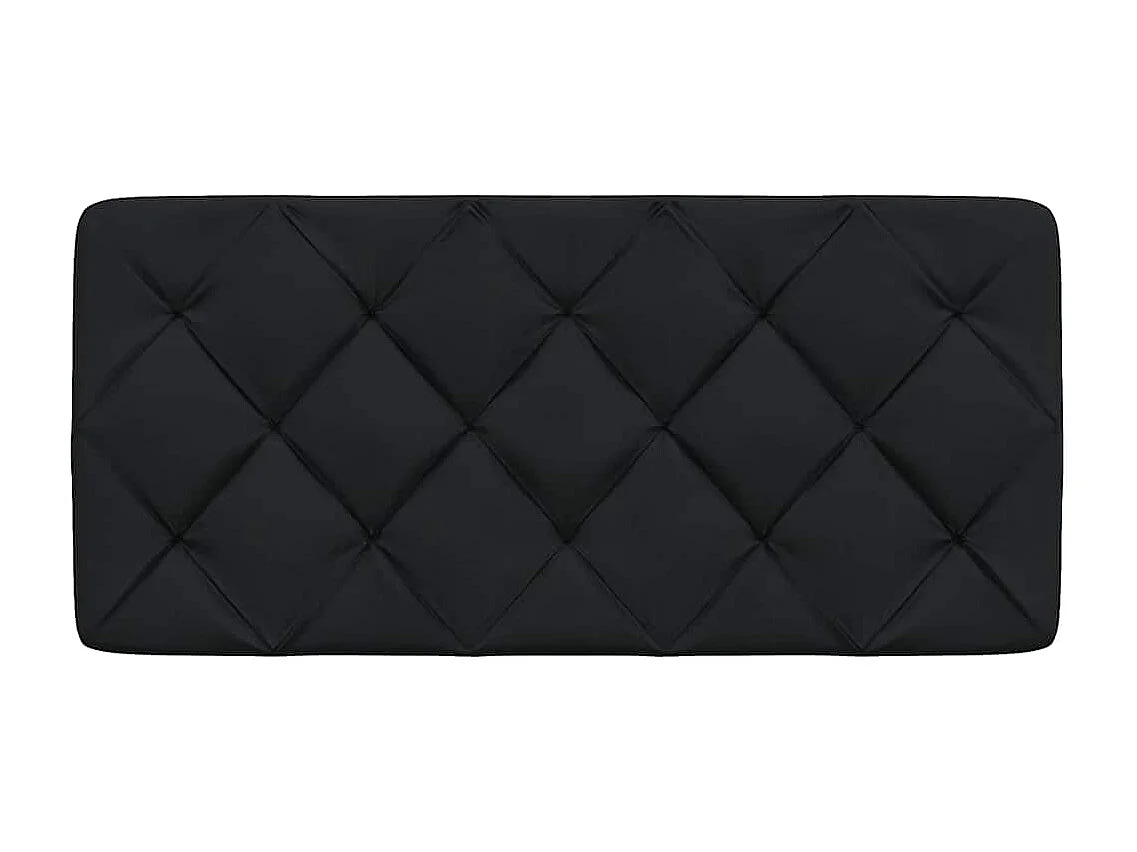 Cojín cabecero de cama negro tejido 100 cm