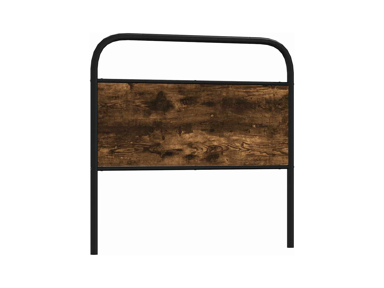 Testiera in rovere fumé 90 cm acciaio e legno ingegnerizzato