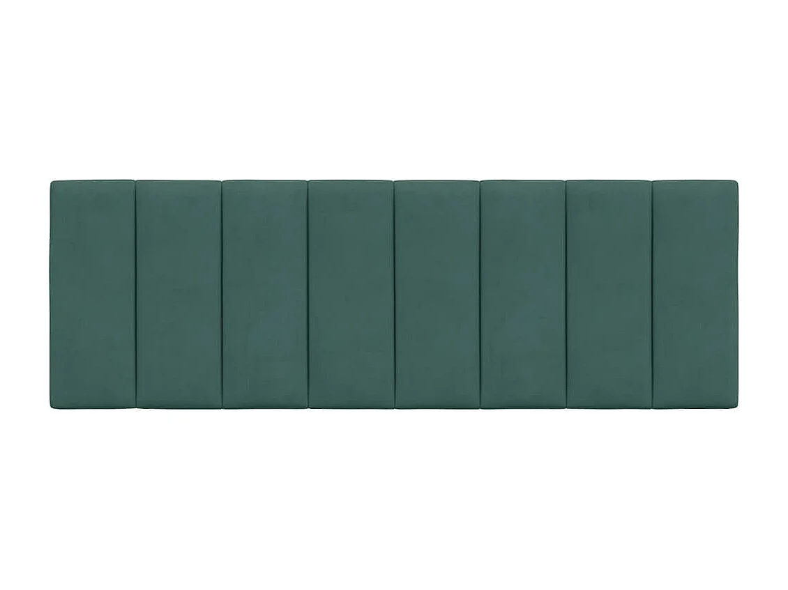 Coussin de tête de lit vert foncé 140 cm velours