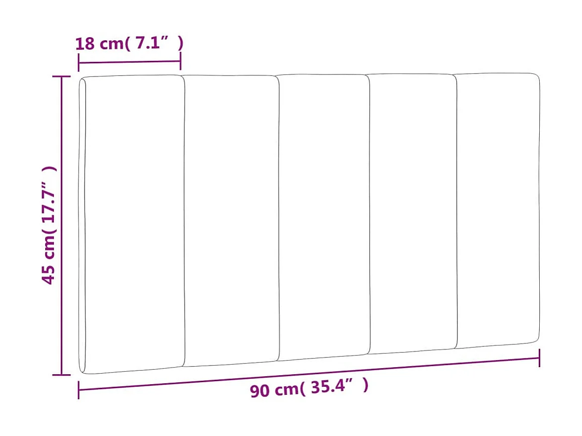 Cuscino testiera rosa 90 cm velluto