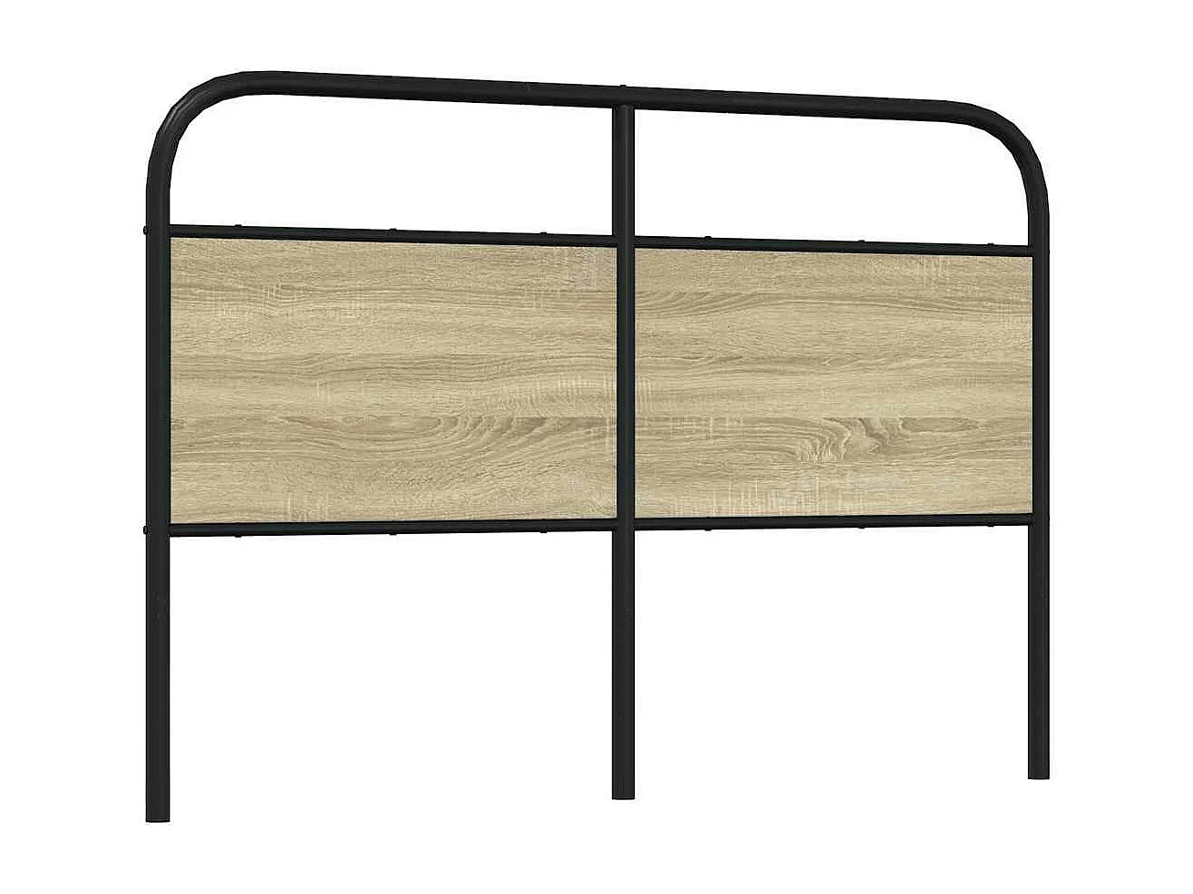 Tête de lit chêne sonoma 120 cm acier et bois d'ingénierie