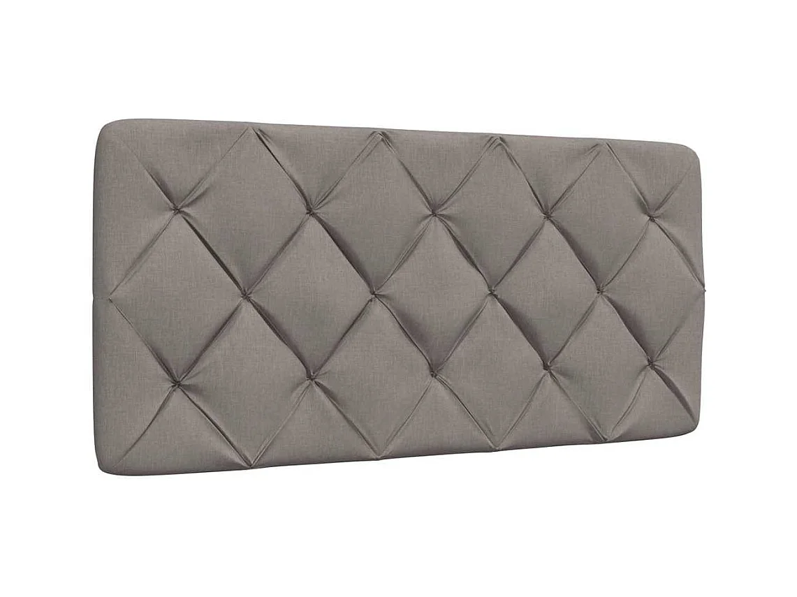 Coussin de tête de lit taupe 100 cm tissu