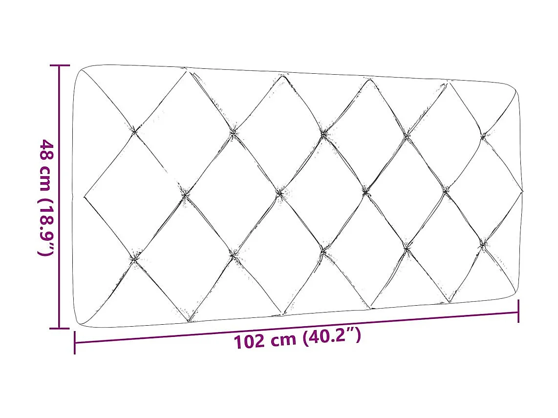 Cojín cabecero de cama color topo 100 cm tela
