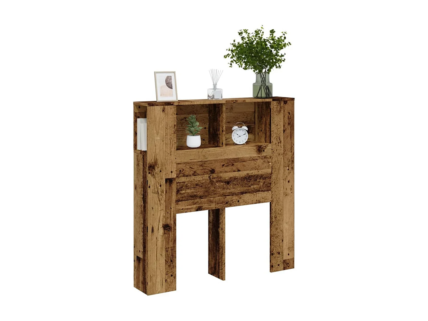 Armoire de tête de lit vieux bois 100x19x104,5 cm