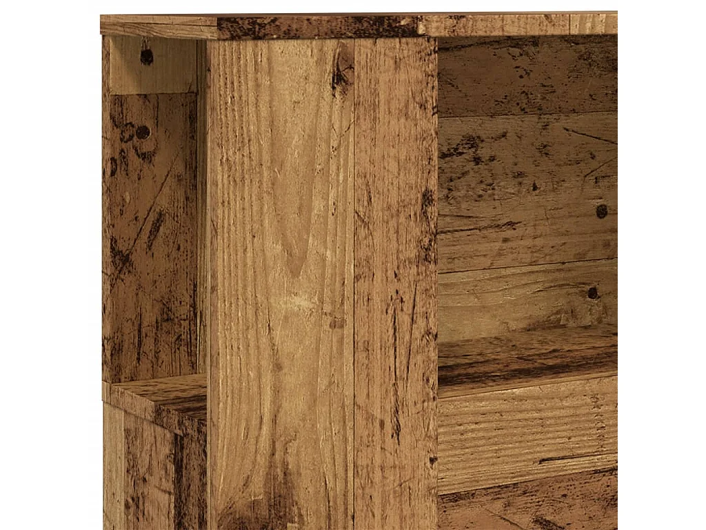 Armoire de tête de lit vieux bois 100x19x104,5 cm