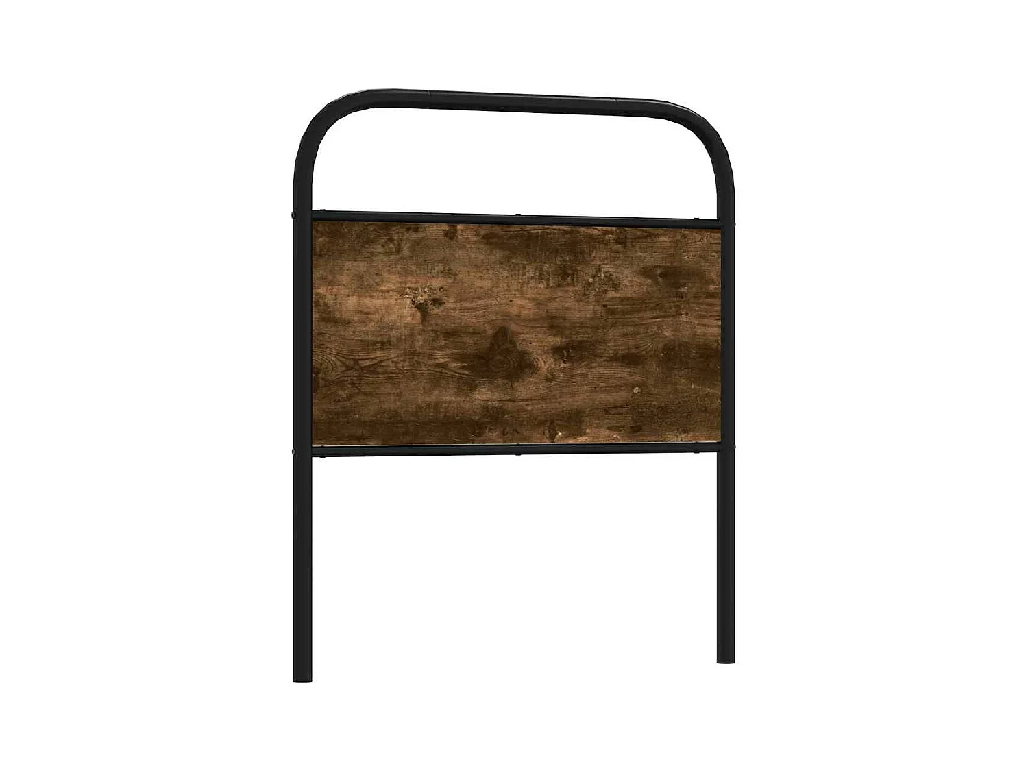 Testiera in rovere fumé 75 cm acciaio e legno ingegnerizzato