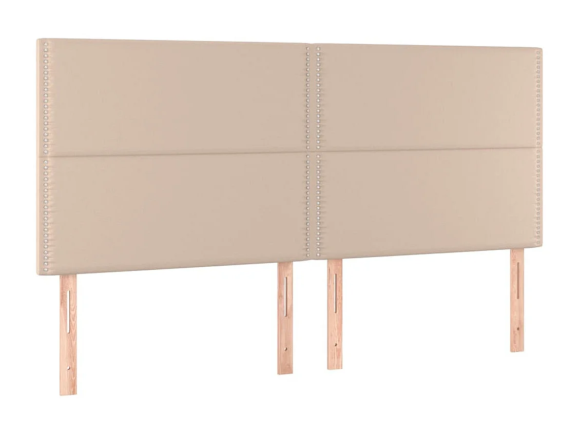 Têtes de lit 4 pcs Cappuccino 90x5x78/88 cm Similicuir