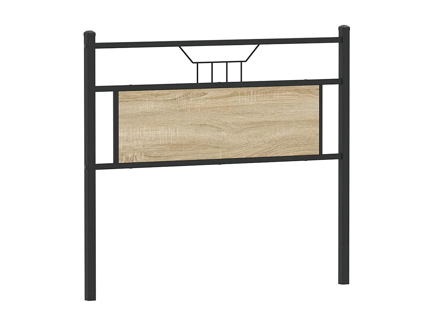 Kopfteil aus Sonoma-Eiche, 100 cm, Holzwerkstoff und Stahl