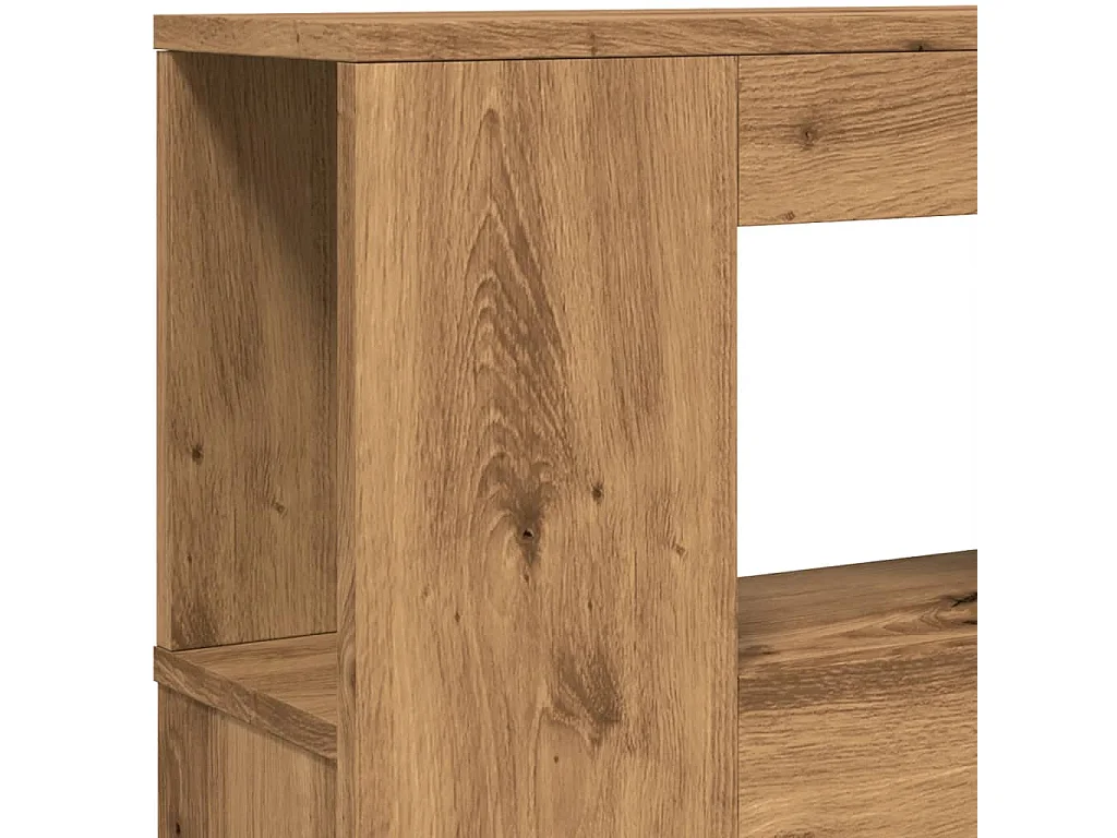 Tête de lit à LED chêne artisanal 220x18,5x103,5 cm