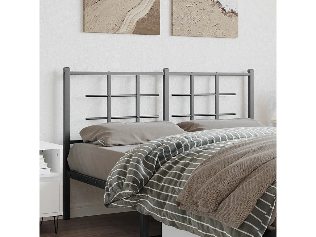 Cabecero de cama de metal negro 135 cm