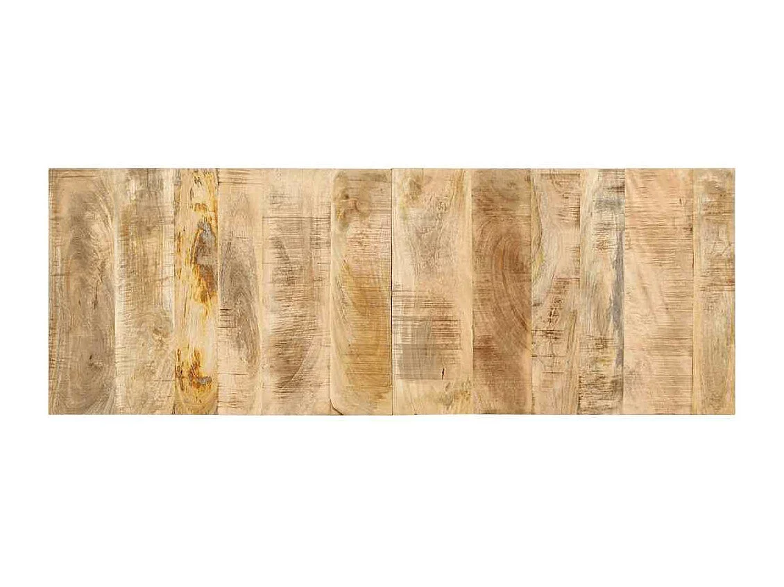 Tête de lit 140 cm bois de manguier brut massif