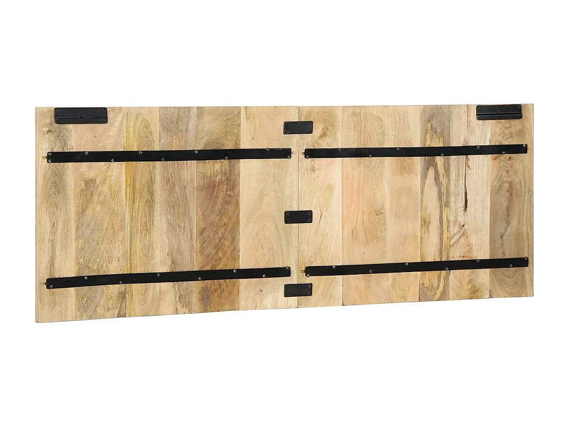 Tête de lit 140 cm bois de manguier brut massif