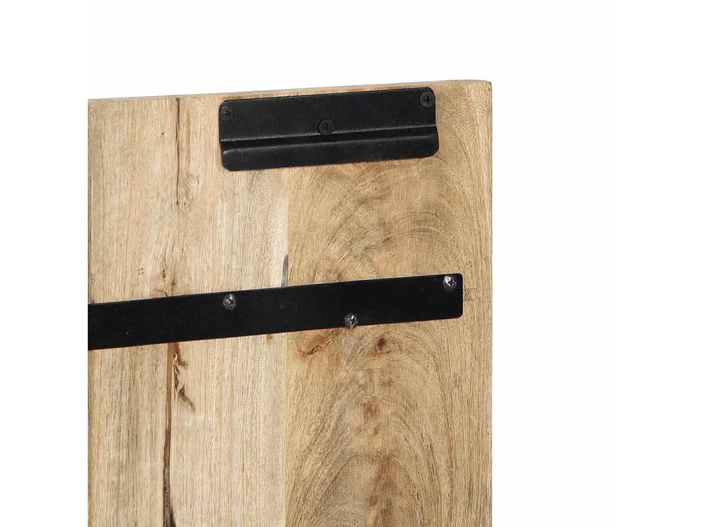 Tête de lit 140 cm bois de manguier brut massif