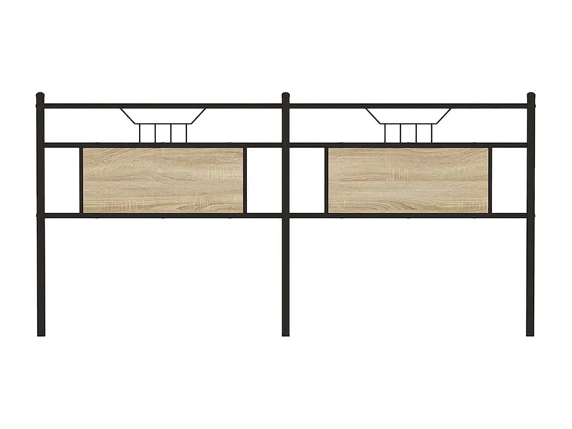 Tête de lit chêne sonoma 160 cm bois d'ingénierie et acier