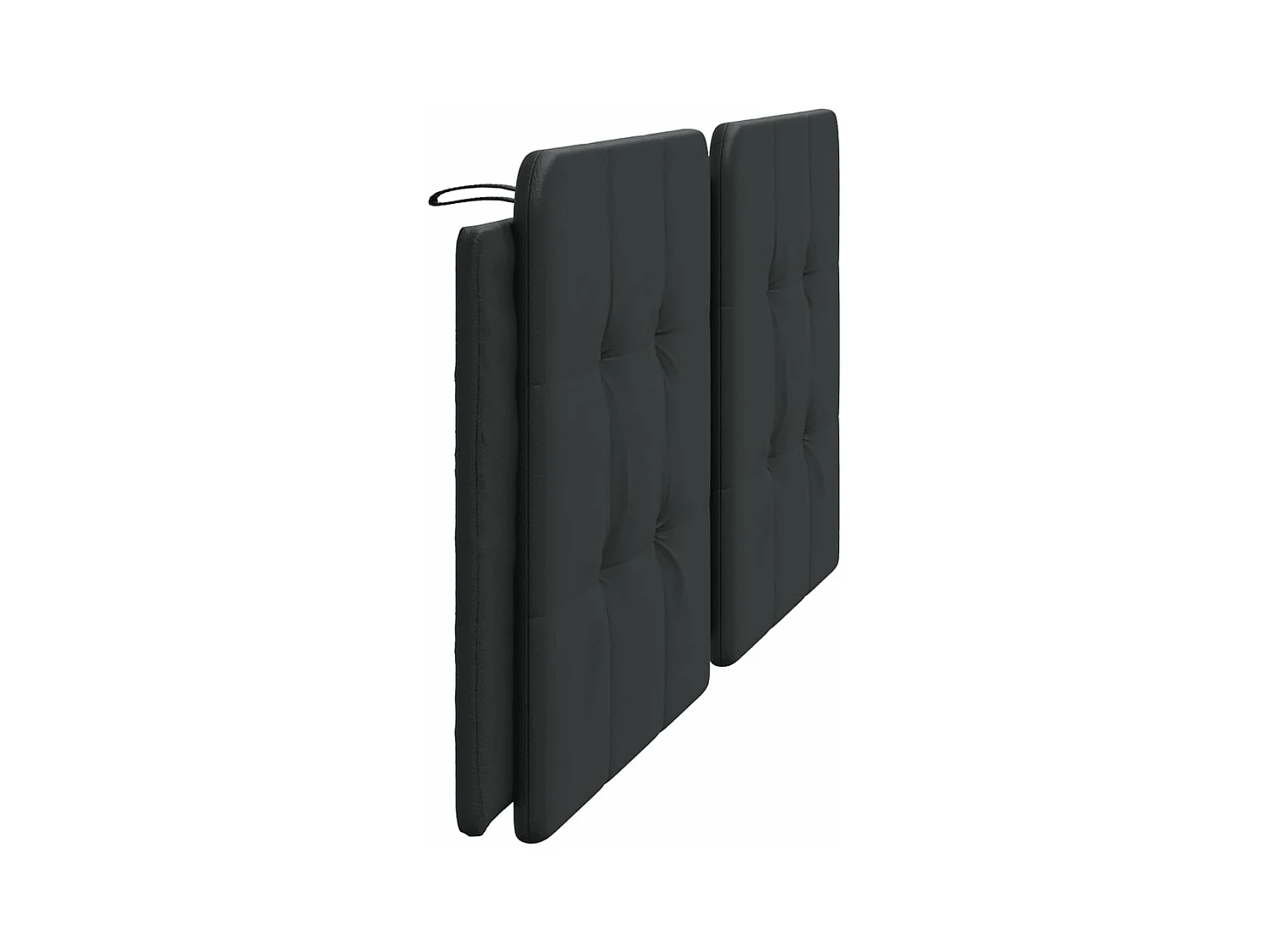Coussin de tête de lit noir 200 cm similicuir