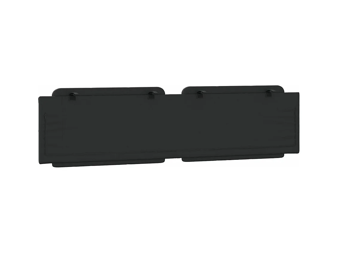 Coussin de tête de lit noir 200 cm similicuir