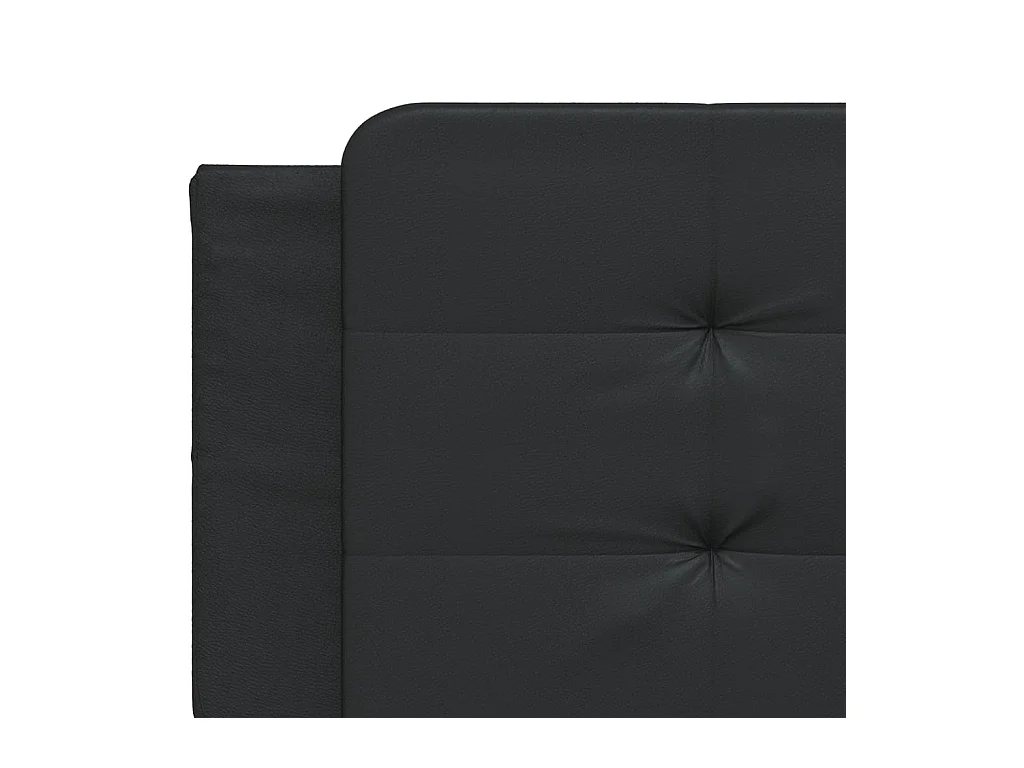 Coussin de tête de lit noir 200 cm similicuir