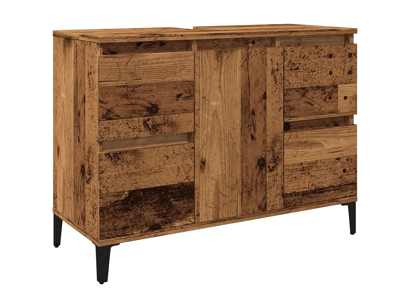 Mueble lavabo de madera antiguo 80x33x60 cm madera contrachapada