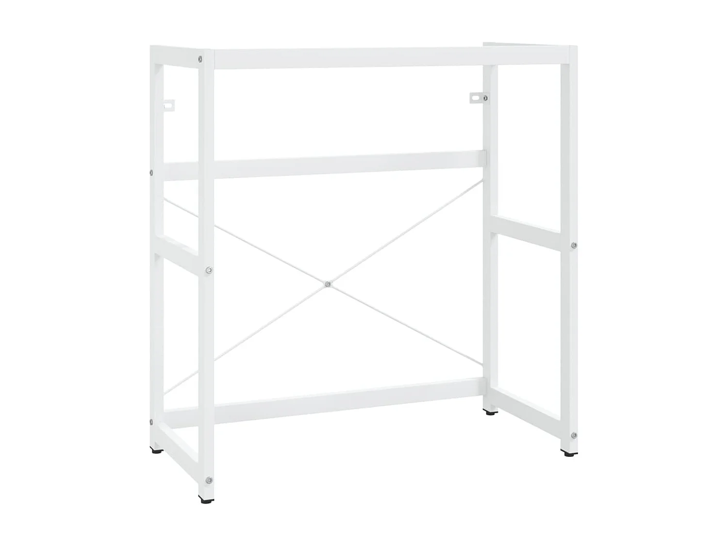 Cadre de lavabo de salle de bain Blanc 79x38x83 cm Fer