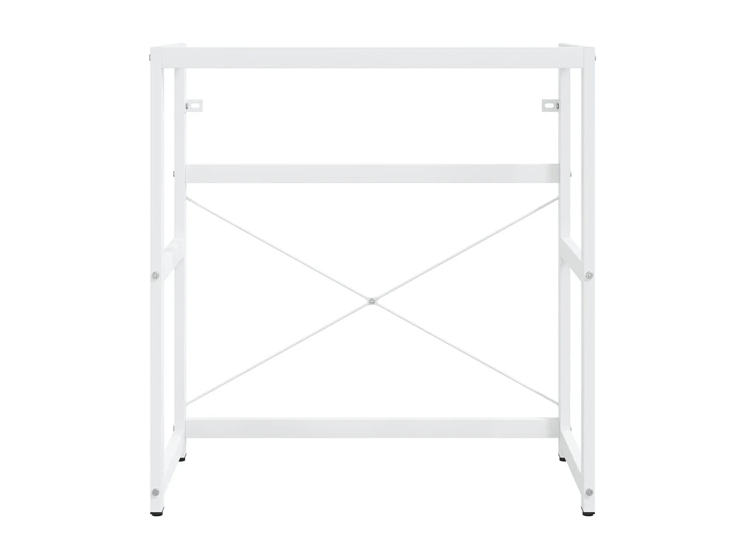 Cadre de lavabo de salle de bain Blanc 79x38x83 cm Fer