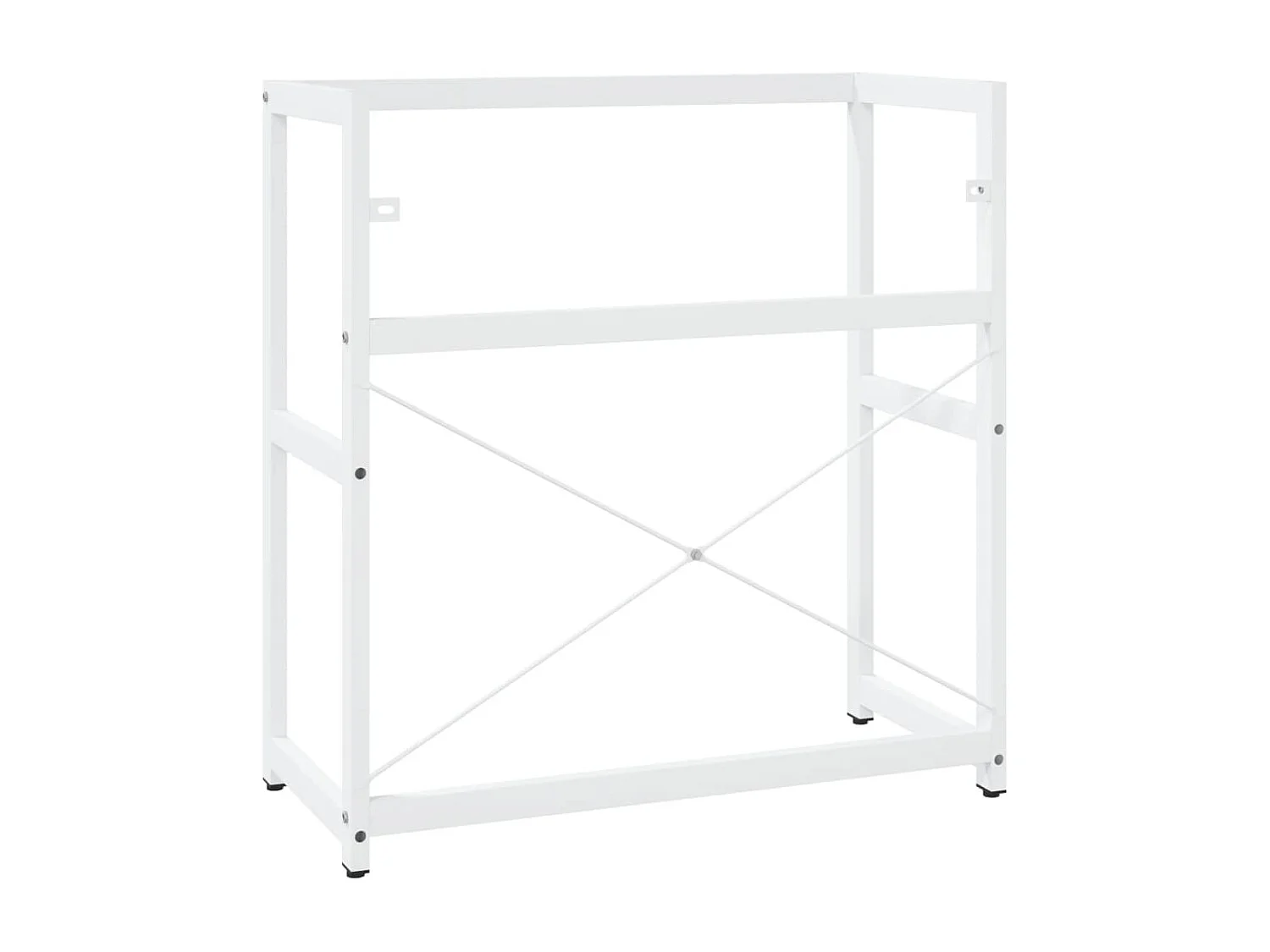 Cadre de lavabo de salle de bain Blanc 79x38x83 cm Fer