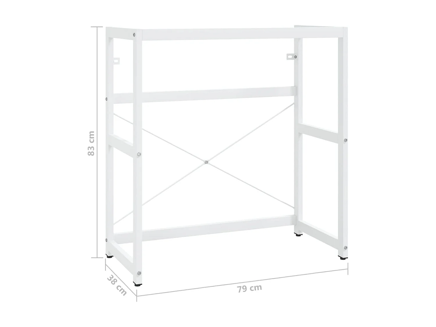Cadre de lavabo de salle de bain Blanc 79x38x83 cm Fer