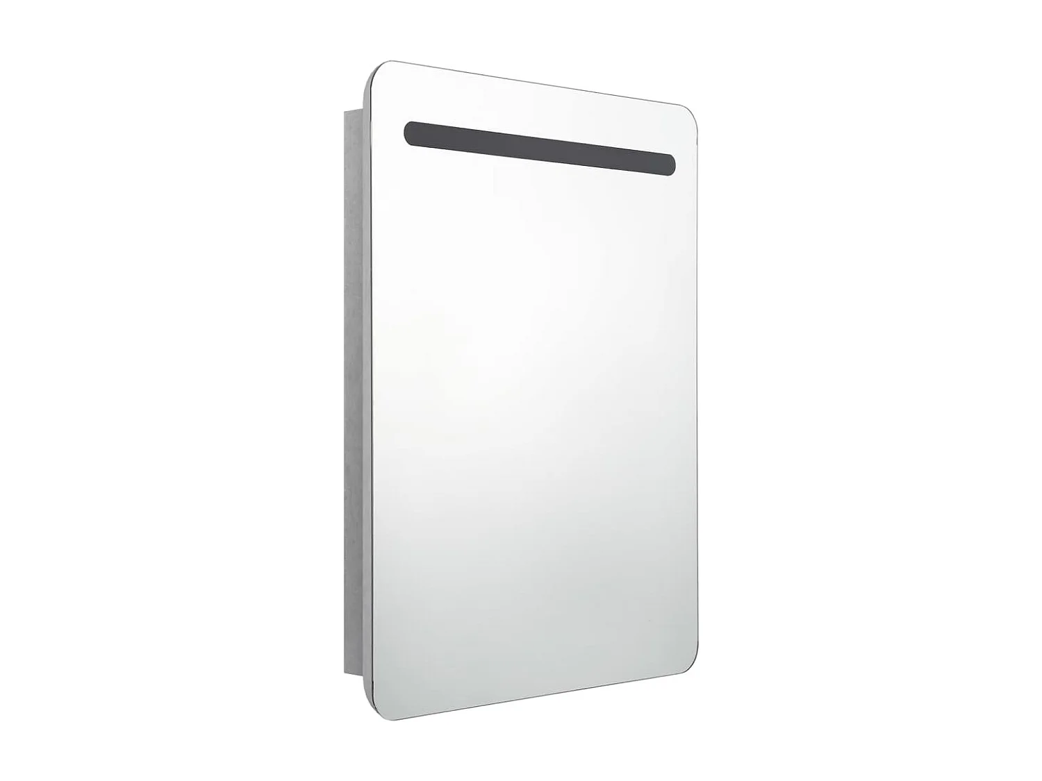 Betongrijs LED spiegel badkamerkast 60x11x80 cm