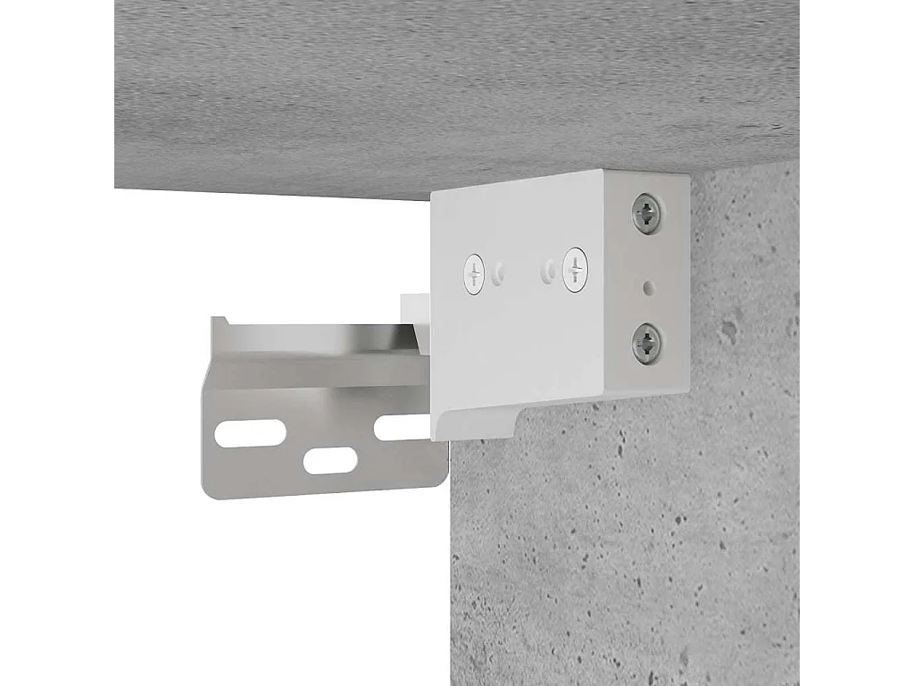 Mueble de baño de pared gris hormigón 60x25x40 cm madera de ingeniería