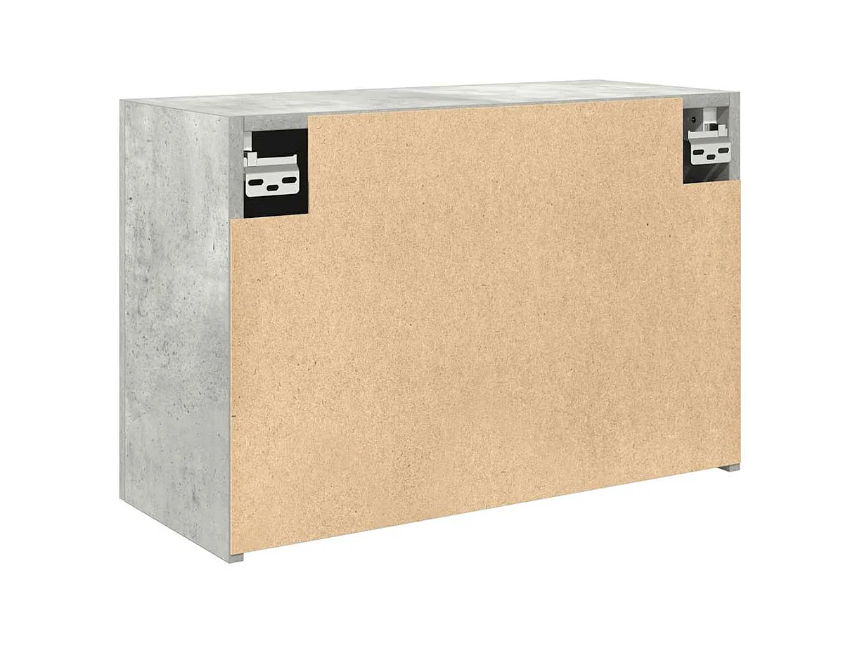 Armoire murale de bain gris béton 60x25x40 cm bois d'ingénierie