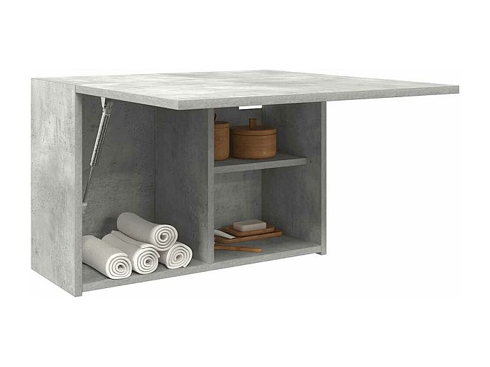 Juego De Muebles De Baño Madera De Ingeniería Gris Hormigón