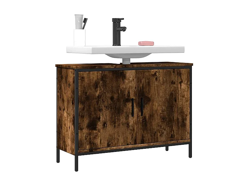 Mobile lavabo bagno rovere fumé 80x30x60 cm