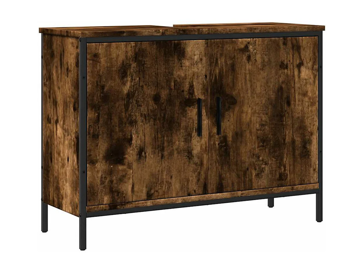 Mobile lavabo bagno rovere fumé 80x30x60 cm