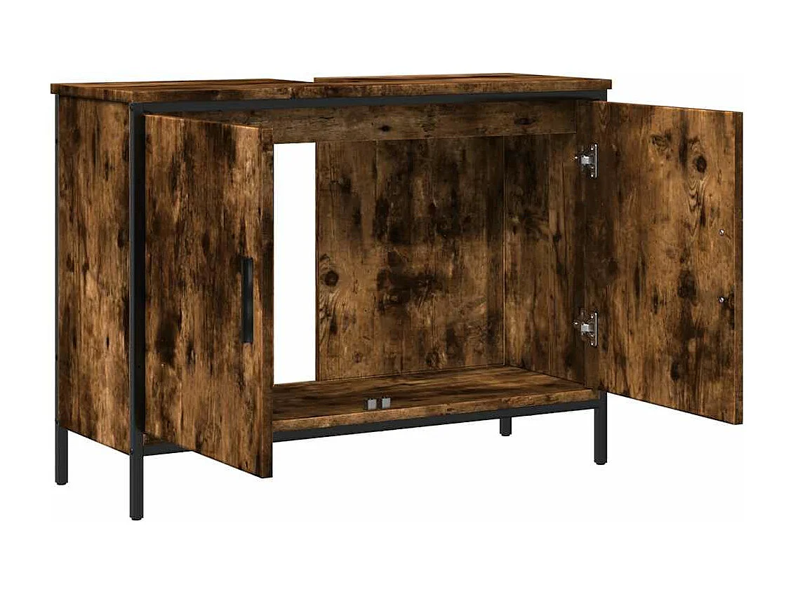 Mobile lavabo bagno rovere fumé 80x30x60 cm