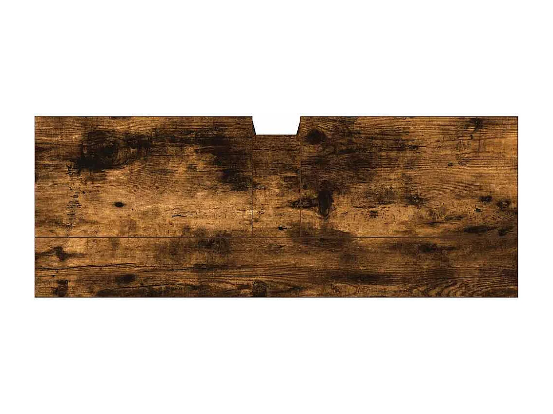 Armoire lavabo de salle de bain chêne fumé 80x30x60 cm