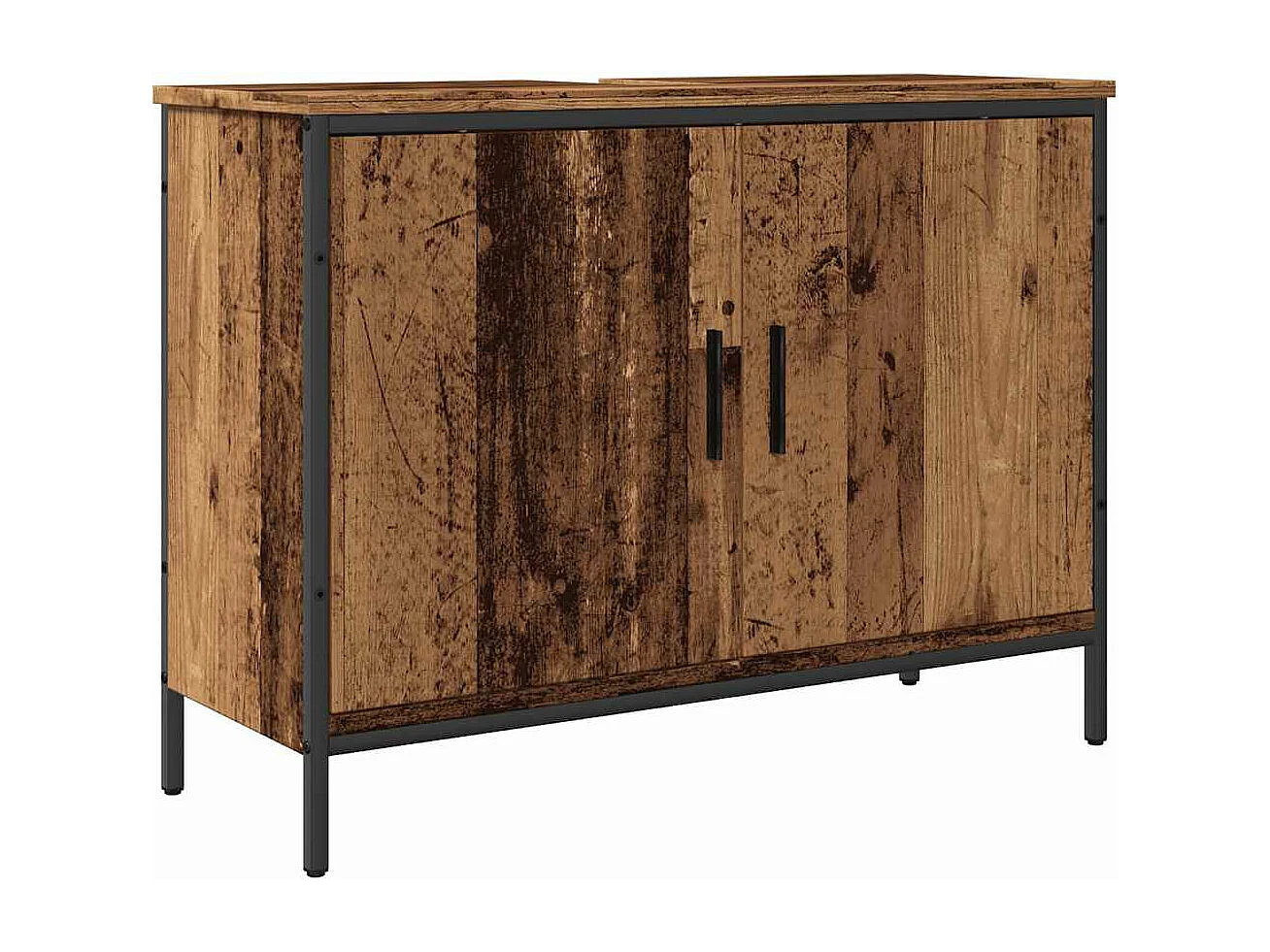 Mobile lavabo in legno antico 80x30x60 cm in legno ingegnerizzato