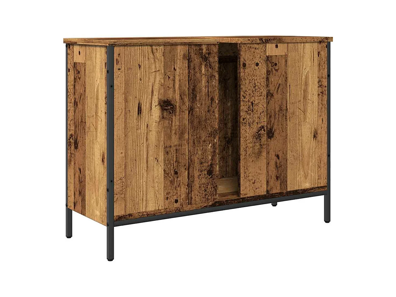 Mobile lavabo in legno antico 80x30x60 cm in legno ingegnerizzato