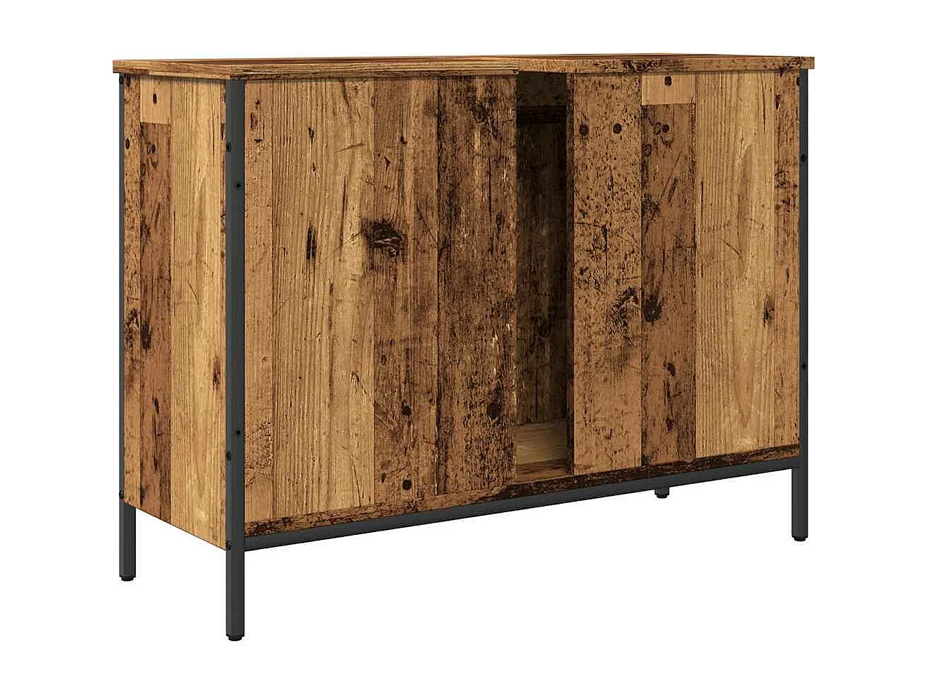 Mueble lavabo de madera antigua 80x30x60 cm madera contrachapada