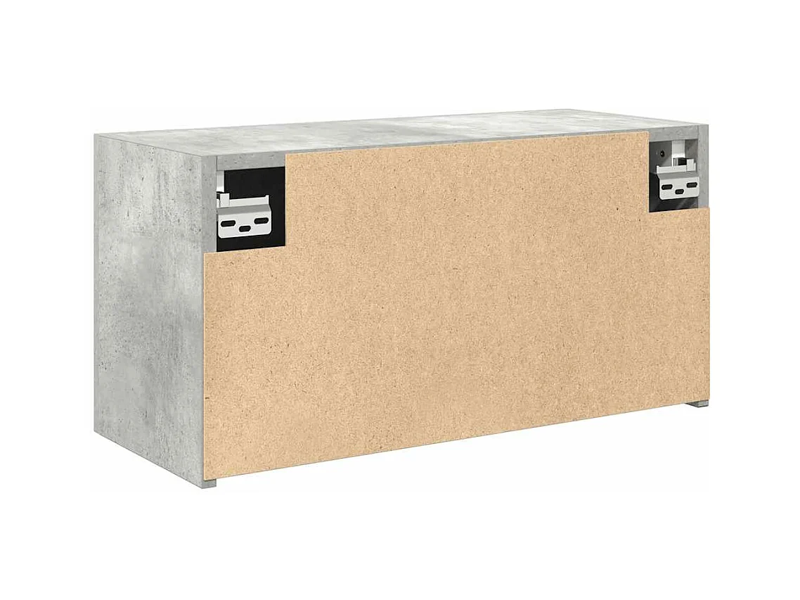 Armoire murale de bain gris béton 60x25x30 cm bois d'ingénierie