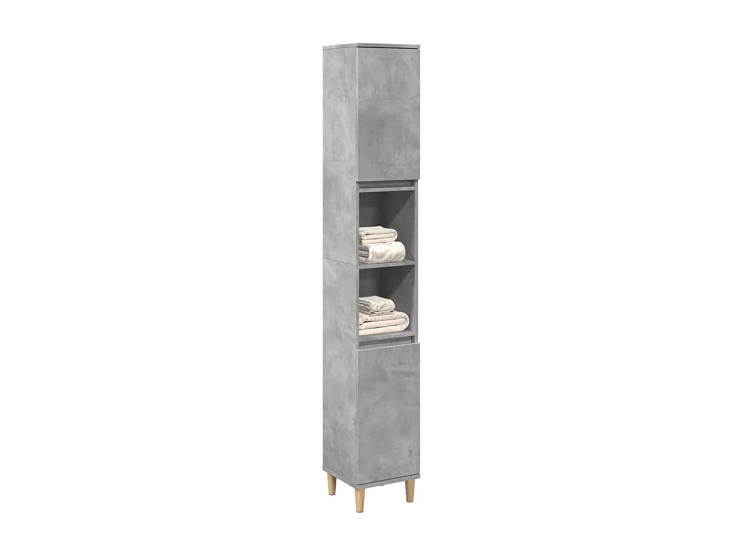 Armoire de salle de bain gris béton 30x30x190 cm